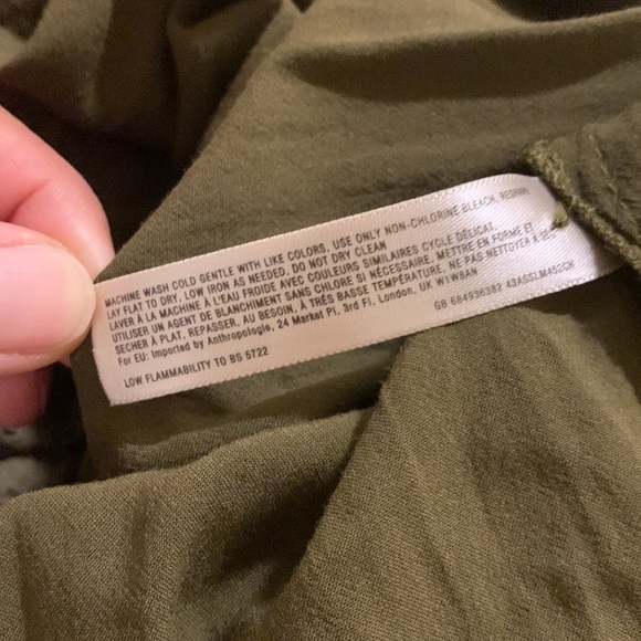 LILKA by ANTHROPOLOGIE Matepe Sleeveless Cutout Back Lace Dress in Moss - Picture 6 of 7